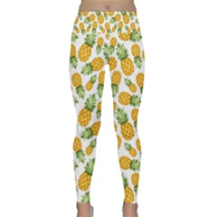 Pineapples Lightweight Velour Classic Yoga Leggings by goljakoff