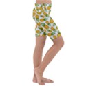 Pineapples Kids  Lightweight Velour Cropped Yoga Leggings View3