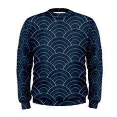 Blue Sashiko Pattern Men s Sweatshirt by goljakoff