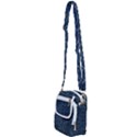 Blue Sashiko pattern Shoulder Strap Belt Bag View2