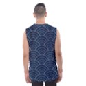 Blue Sashiko pattern Men s Basketball Tank Top View2