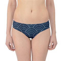 Blue Sashiko Pattern Hipster Bikini Bottoms by goljakoff