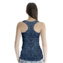 Blue Sashiko pattern Racer Back Sports Top View2