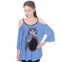 An old grumpy grandpa scop owl Flutter Tees View1