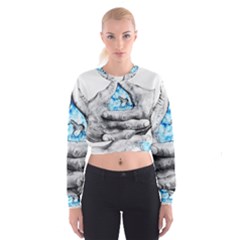 Hands Horse Hand Dream Cropped Sweatshirt