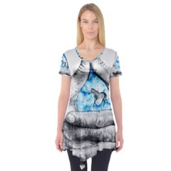 Hands Horse Hand Dream Short Sleeve Tunic 