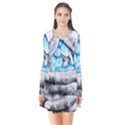 Hands Horse Hand Dream Long Sleeve V-neck Flare Dress View1