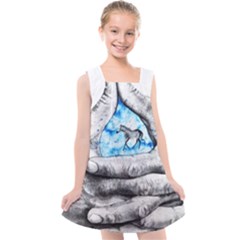 Hands Horse Hand Dream Kids  Cross Back Dress