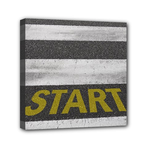 Asphalt Begin Bright Expectation Mini Canvas 6  X 6  (stretched)