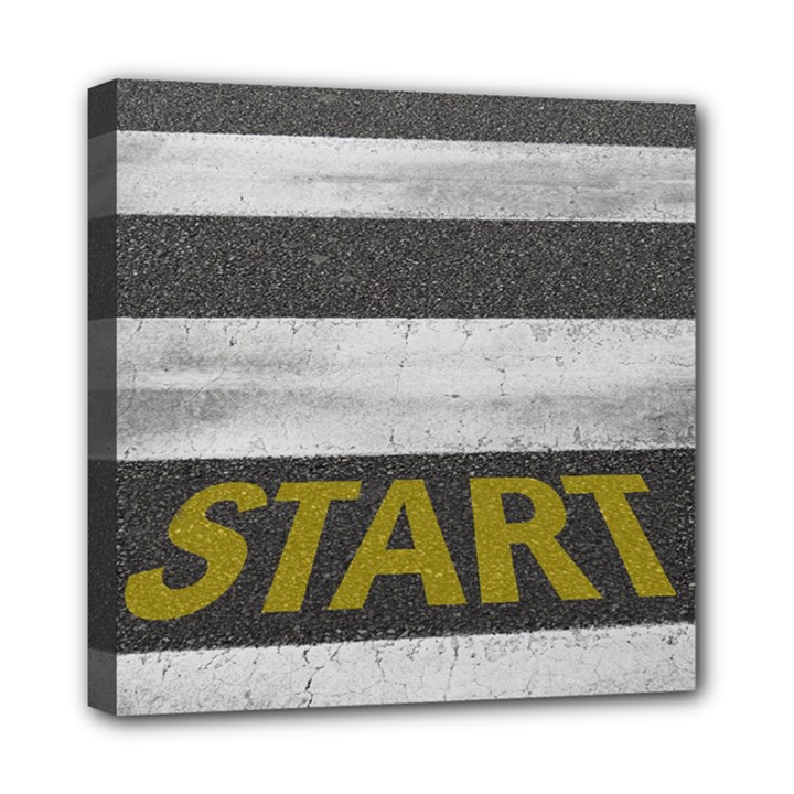 Asphalt Begin Bright Expectation Mini Canvas 8  x 8  (Stretched)