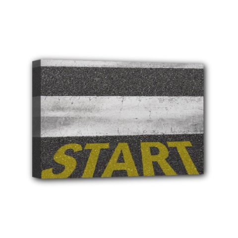 Asphalt Begin Bright Expectation Mini Canvas 6  X 4  (stretched)