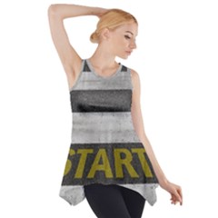 Asphalt Begin Bright Expectation Side Drop Tank Tunic by HermanTelo