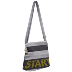 Asphalt Begin Bright Expectation Zipper Messenger Bag by HermanTelo