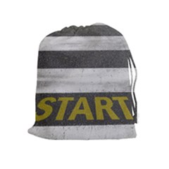 Asphalt Begin Bright Expectation Drawstring Pouch (xl)