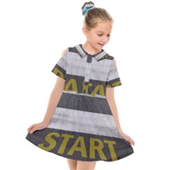 Asphalt Begin Bright Expectation Kids  Short Sleeve Shirt Dress by HermanTelo