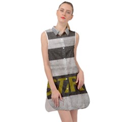 Asphalt Begin Bright Expectation Sleeveless Shirt Dress by HermanTelo