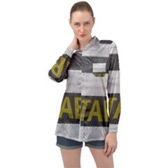 Asphalt Begin Bright Expectation Long Sleeve Satin Shirt