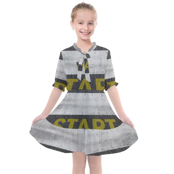 Asphalt Begin Bright Expectation Kids  All Frills Chiffon Dress