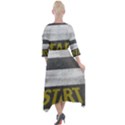 Asphalt Begin Bright Expectation Quarter Sleeve Wrap Front Maxi Dress View2