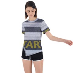 Asphalt Begin Bright Expectation Asymmetrical Short Sleeve Sports Tee