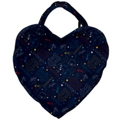 Traditional Tribal Pattern Giant Heart Shaped Tote by tmsartbazaar