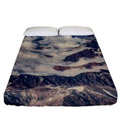 Andes Mountains Aerial View, Chile Fitted Sheet (california King Size) by dflcprintsclothing