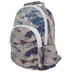 Andes Mountains Aerial View, Chile Rounded Multi Pocket Backpack by dflcprintsclothing