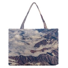 Andes Mountains Aerial View, Chile Zipper Medium Tote Bag by dflcprintsclothing