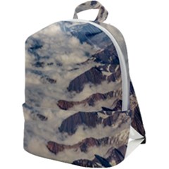 Andes Mountains Aerial View, Chile Zip Up Backpack by dflcprintsclothing