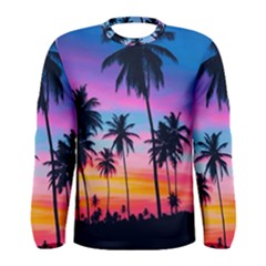 Sunset Palms Men s Long Sleeve Tee by goljakoff