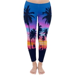 Sunset Palms Classic Winter Leggings by goljakoff