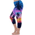 Sunset palms Capri Winter Leggings  View2