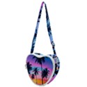 Sunset palms Heart Shoulder Bag View1