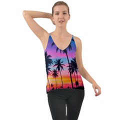 Sunset Palms Chiffon Cami