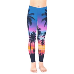 Sunset Palms Kids  Leggings by goljakoff