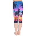 Sunset palms Kids  Capri Leggings  View2