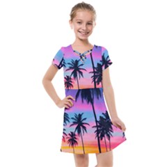 Sunset Palms Kids  Cross Web Dress by goljakoff