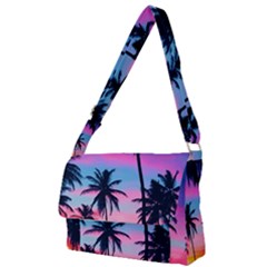 Sunset Palms Full Print Messenger Bag (s)