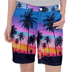 Sunset Palms Pocket Shorts by goljakoff