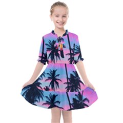 Sunset Palms Kids  All Frills Chiffon Dress by goljakoff