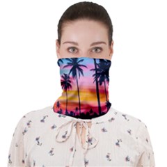 Sunset Palms Face Covering Bandana (adult) by goljakoff