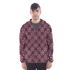 Golden Pentagram Men s Hooded Windbreaker