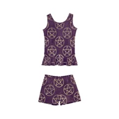 Golden Pentagram Kids  Boyleg Swimsuit by Angelandspot