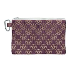 Golden Pentagram Canvas Cosmetic Bag (large) by Angelandspot