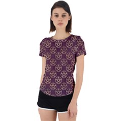 Golden Pentagram Back Cut Out Sport Tee