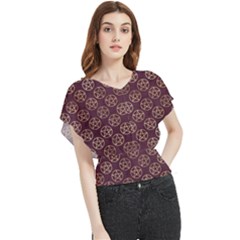 Golden Pentagram Butterfly Chiffon Blouse