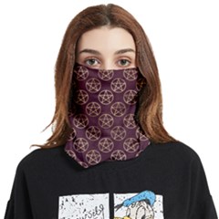 Golden Pentagram Face Covering Bandana (two Sides)