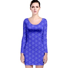 Blue-monday Long Sleeve Velvet Bodycon Dress