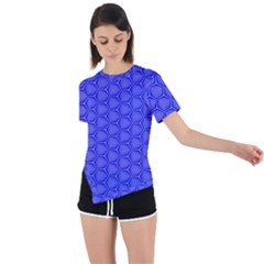 Blue-monday Asymmetrical Short Sleeve Sports Tee