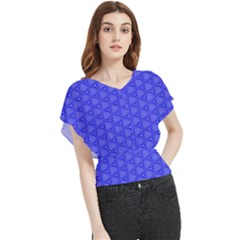 Blue-monday Butterfly Chiffon Blouse